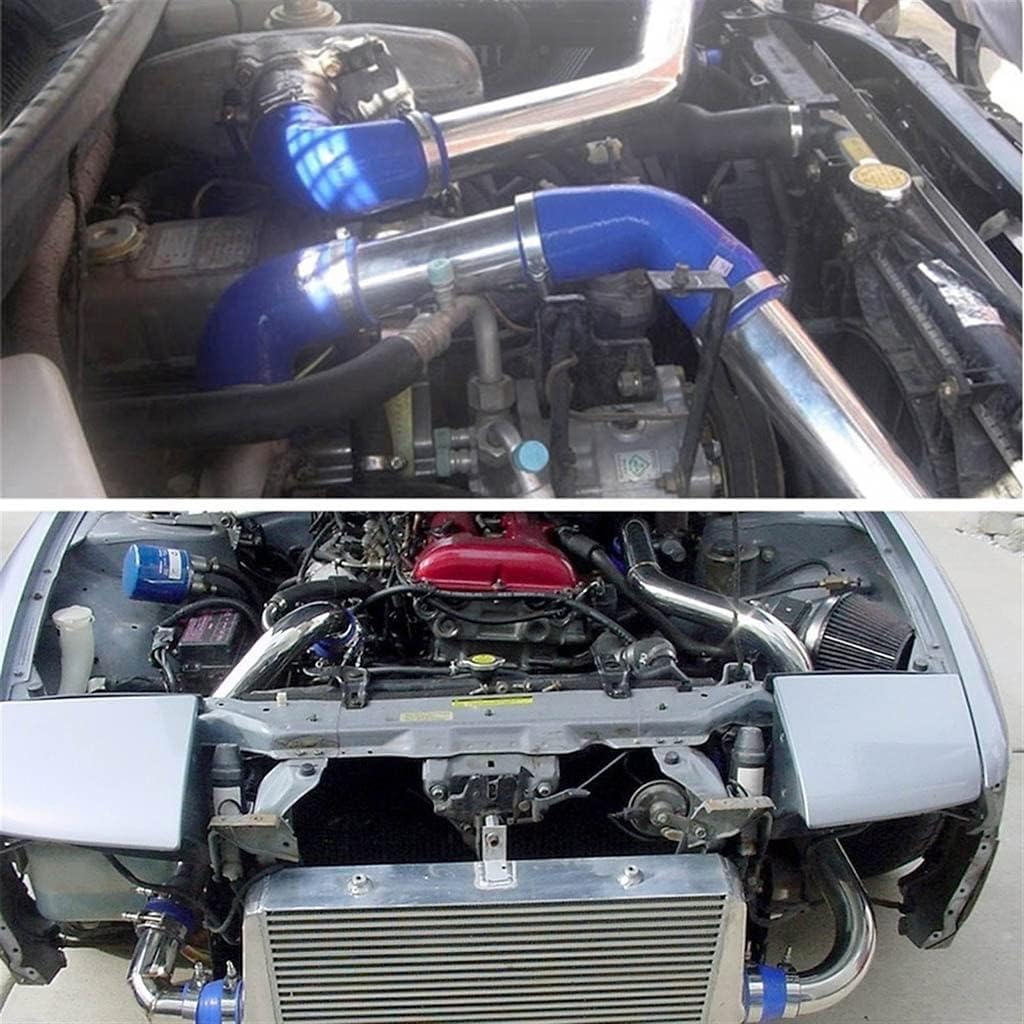 Aluminium Tube, Universal Air Intake Pipe 76mm 3inch Tube for Racing Car Intercooler High Power Degrees L S Type (Size : 76MM-0 Degree)