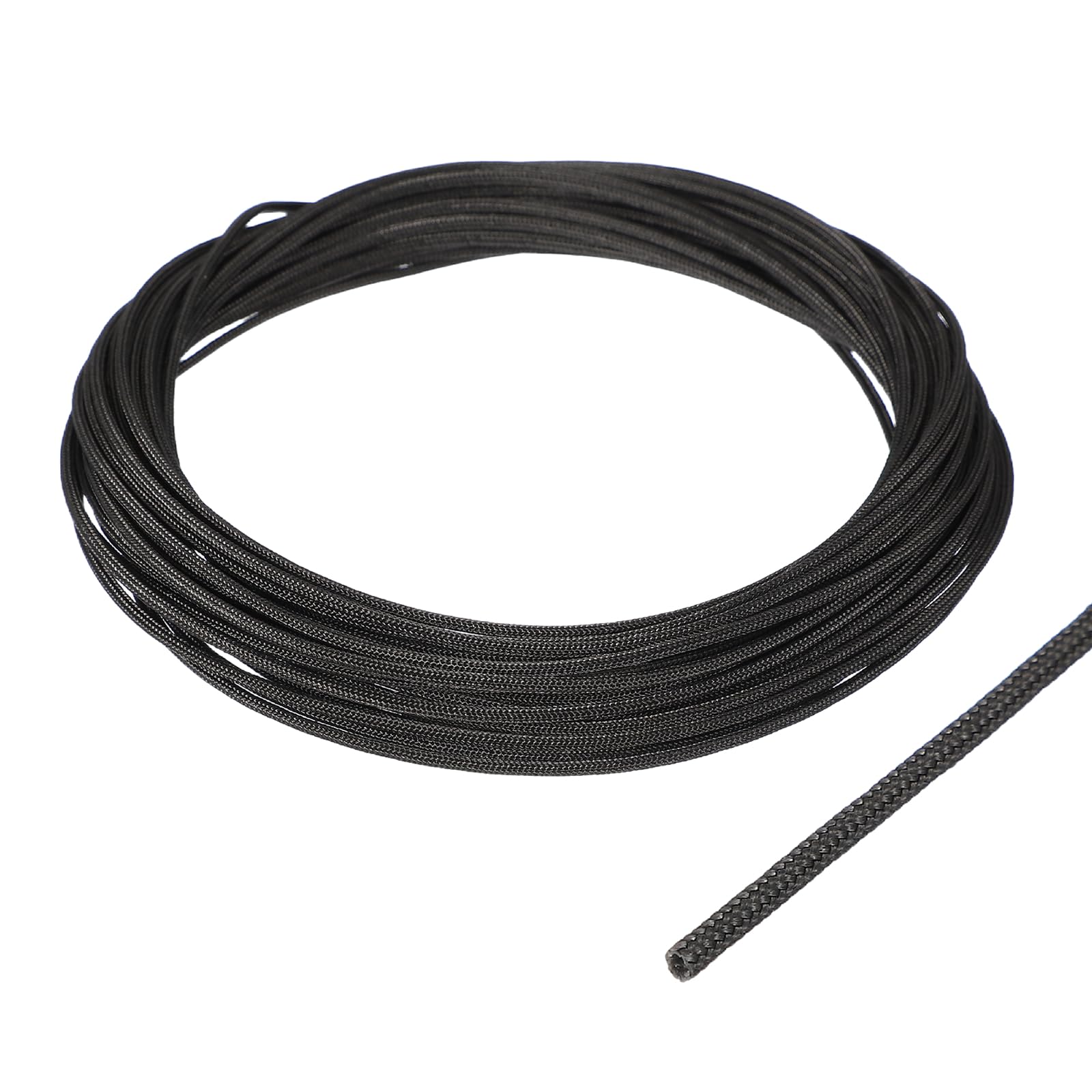sourcing map Insulation Cable Protector,1mm/0.04 Inch-10m/33 Feet High TEMP Fiberglass Sleeve Black — image 1