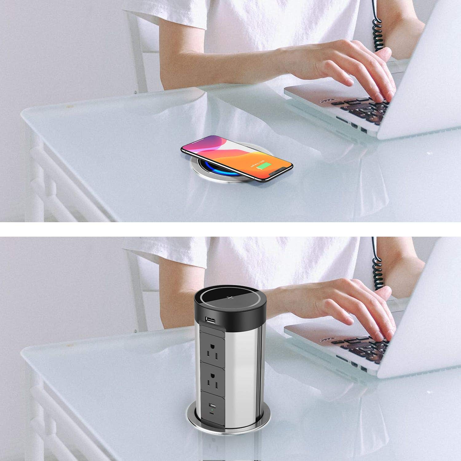 Buy 4inch Pop Up Outlet for Kitchen Countertop, Pop Up Power Outlet