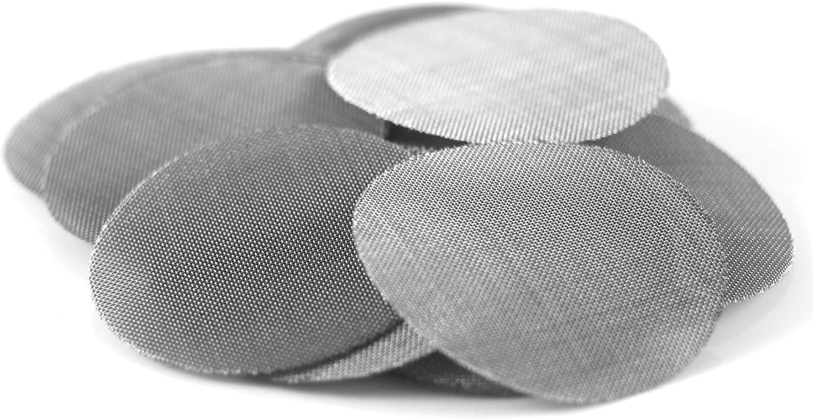 12.7 mm (1/2") Made in The USA 304 Stainless Steel Premium Pipe Filters by Up in Smoke Pipe Screens (100 Pack)