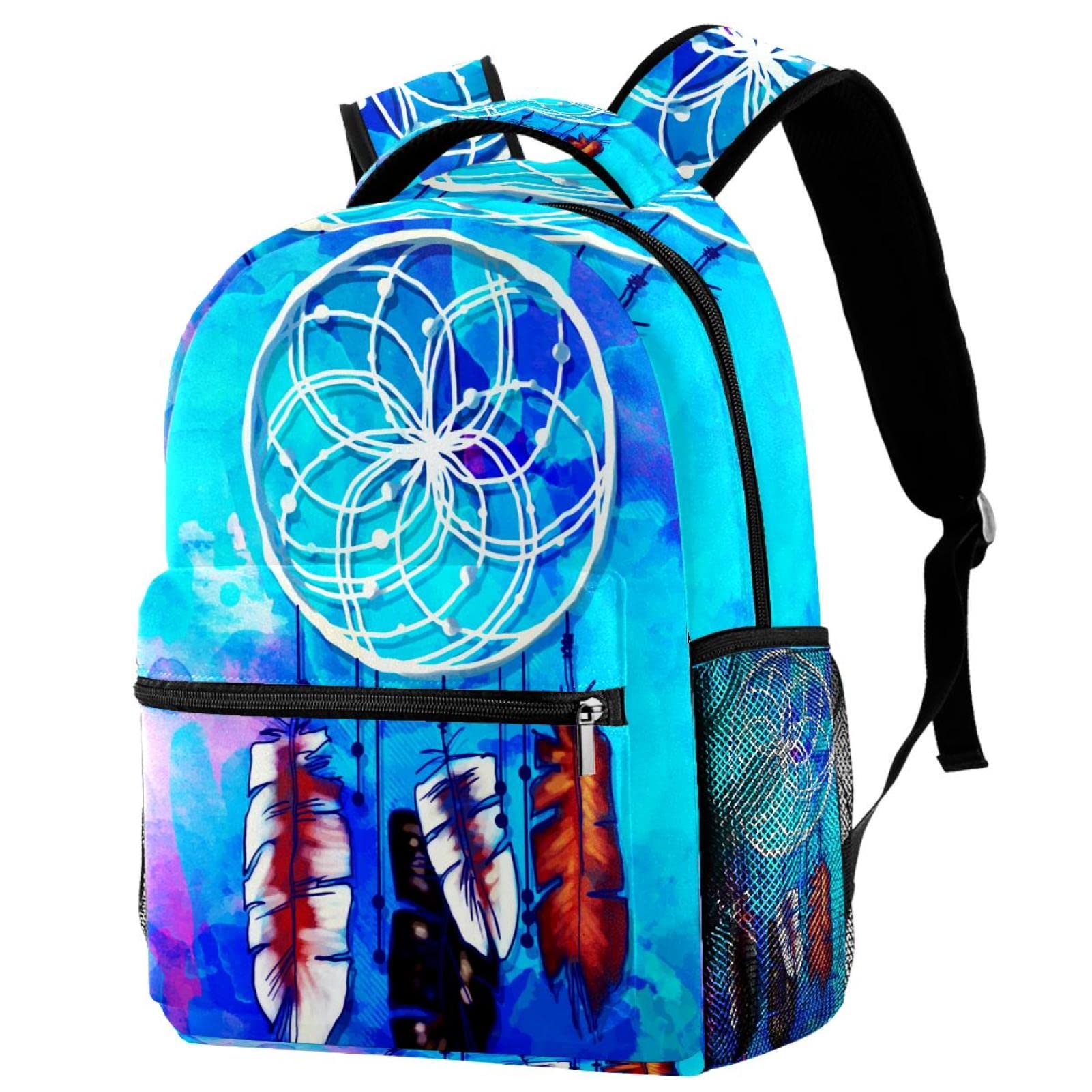 Sac à dos bleu pour étudiant grand format style musique