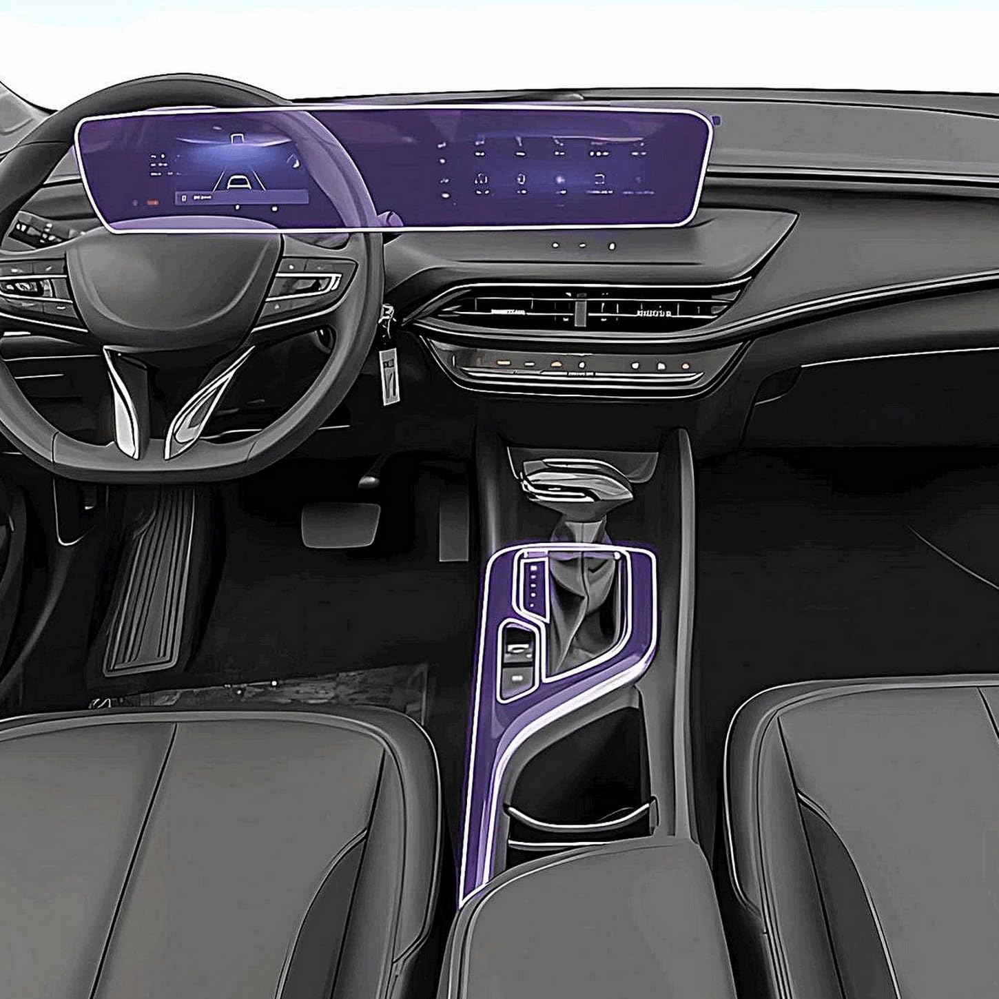Film protection Buick Verano Pro fini les rayures sur votre console centrale
