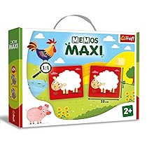 Trefl – Memos Maxi Animali nella Fattoria – Gioco Educativo di Memoria per i Più Piccoli, Trova Coppie di Immagini, Grandi Elementi e Cartone Spesso, Gioco di Memoria per Bambini sopra i 2 anni