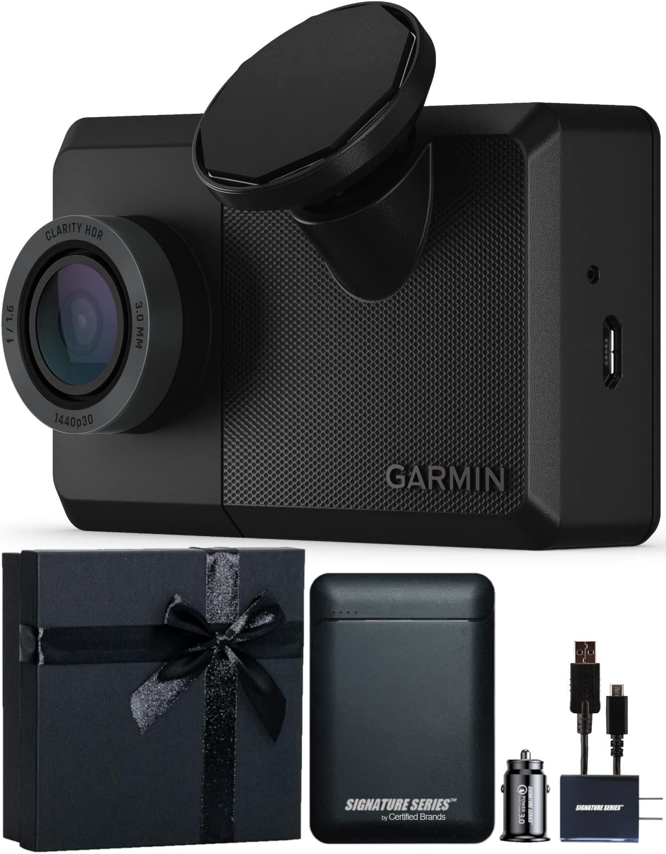 Garmin Dash Cam Live, 24/7 Live View, Always-Connected Dash Cam with Signature Series Gift Bundle