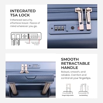Aerolite 55x40x20 Expandable Ryanair Priority Cabin Suitcase, 2 Wheels