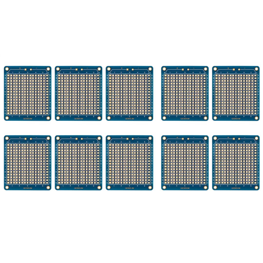 QEBIDUM 10 Pack Mini Breadboard Solderable Protoboard for DIY ...
