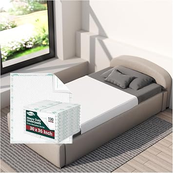 39"X40" Washable Waterproof Bed Pads with Stay-Secure Side Flaps&Heavy Duty Underpads 30"X36", 25 Count, Ultra Absorbent Chucks Pads