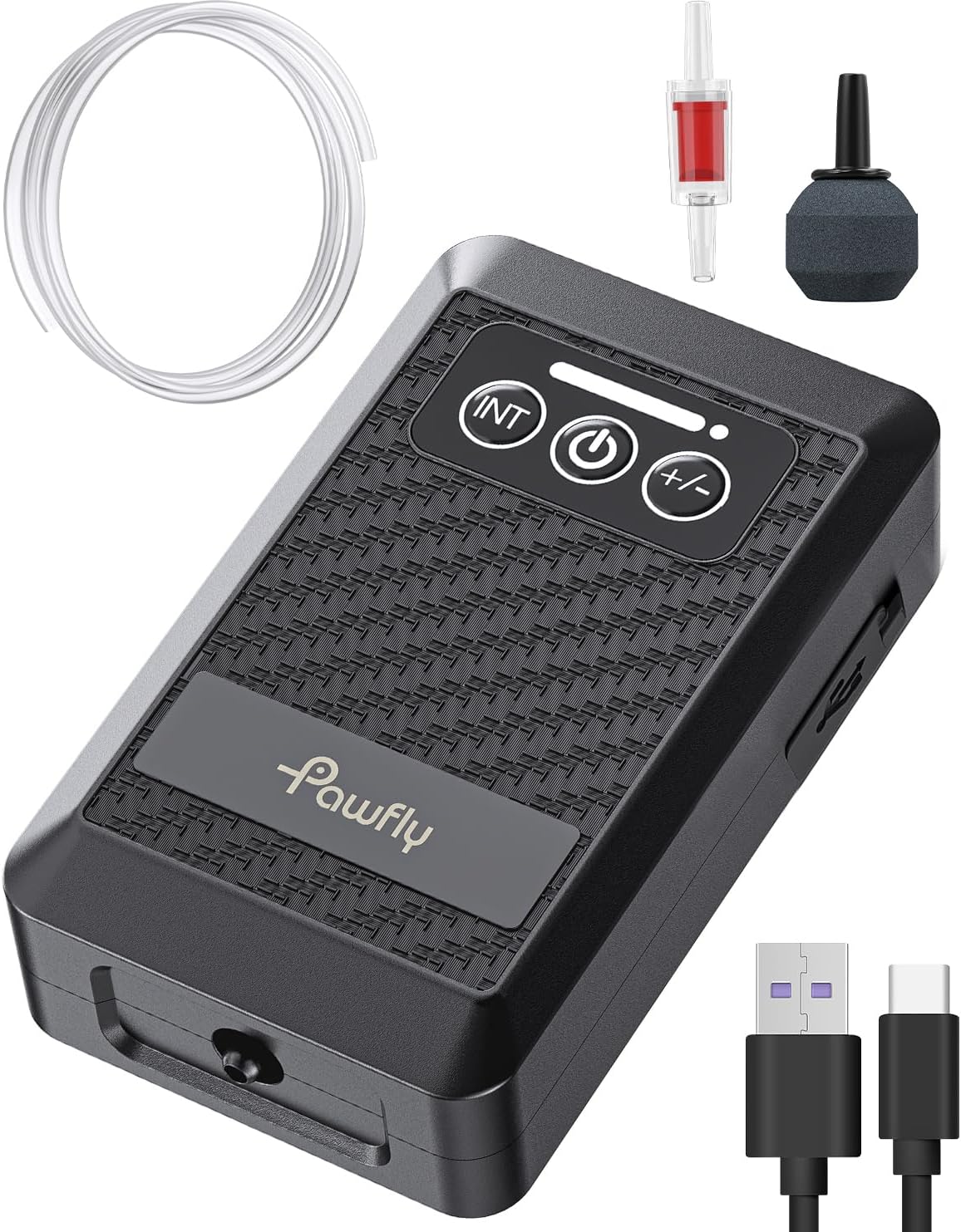 Pawfly Ultra Quiet Live Bait Aerator USB Rechargeable Battery Air Pump for 5-100 Gallon Bait Bucket Portable Battery Powered Oxygen Pump for Outdoor Fishing Power Outage and Fish Transportation