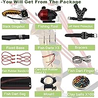 Vista 4 de Slingshot,Wrist Support Rocket Fishing and Hunting,Dual Purpose Slingshot for Hunting Hand Oro izquierdo.