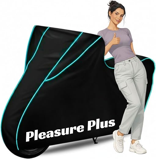 Ultra-Bike Body Cover for Pleasure Plus Dustproof Scratchproof - 100% Water Resistant Motorcycle Cover for Two Wheeler, Ou...