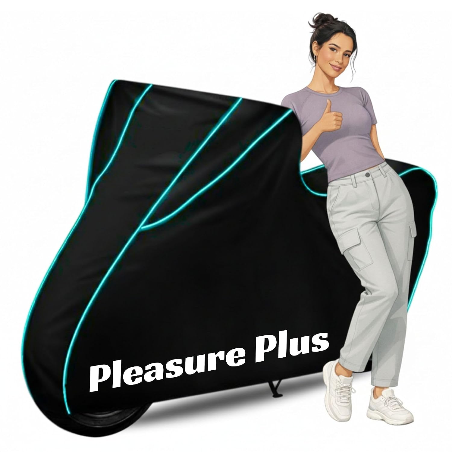 Ultra-Bike Body Cover for Pleasure Plus Dustproof Scratchproof - 100% Water Resistant Motorcycle Cover for Two Wheeler, Ou...