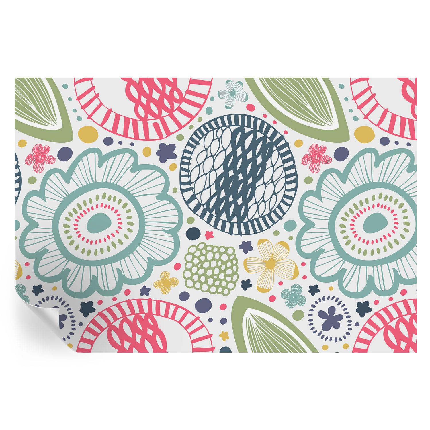 Papel pintado autoadhesivo floral de 152x104 cm para pared de salón grande