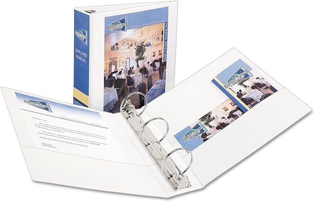 Avery® Economy View Binder With Round Rings, 8 1/2" x 11", 3" Rings, White