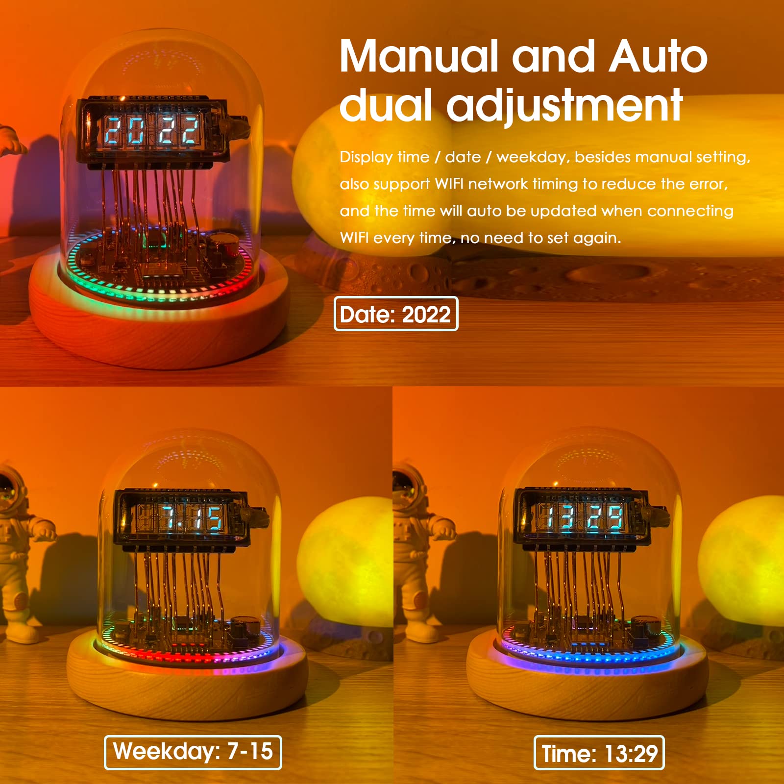 Amazon.com: Douk Audio Vintage VFD Clock with WiFi Sync, RGB LED