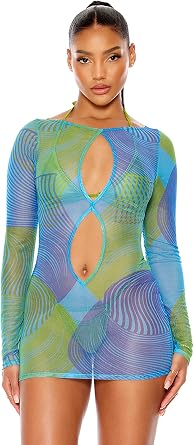 Forplay Womens Ensenada Mesh Pool Mini Dress