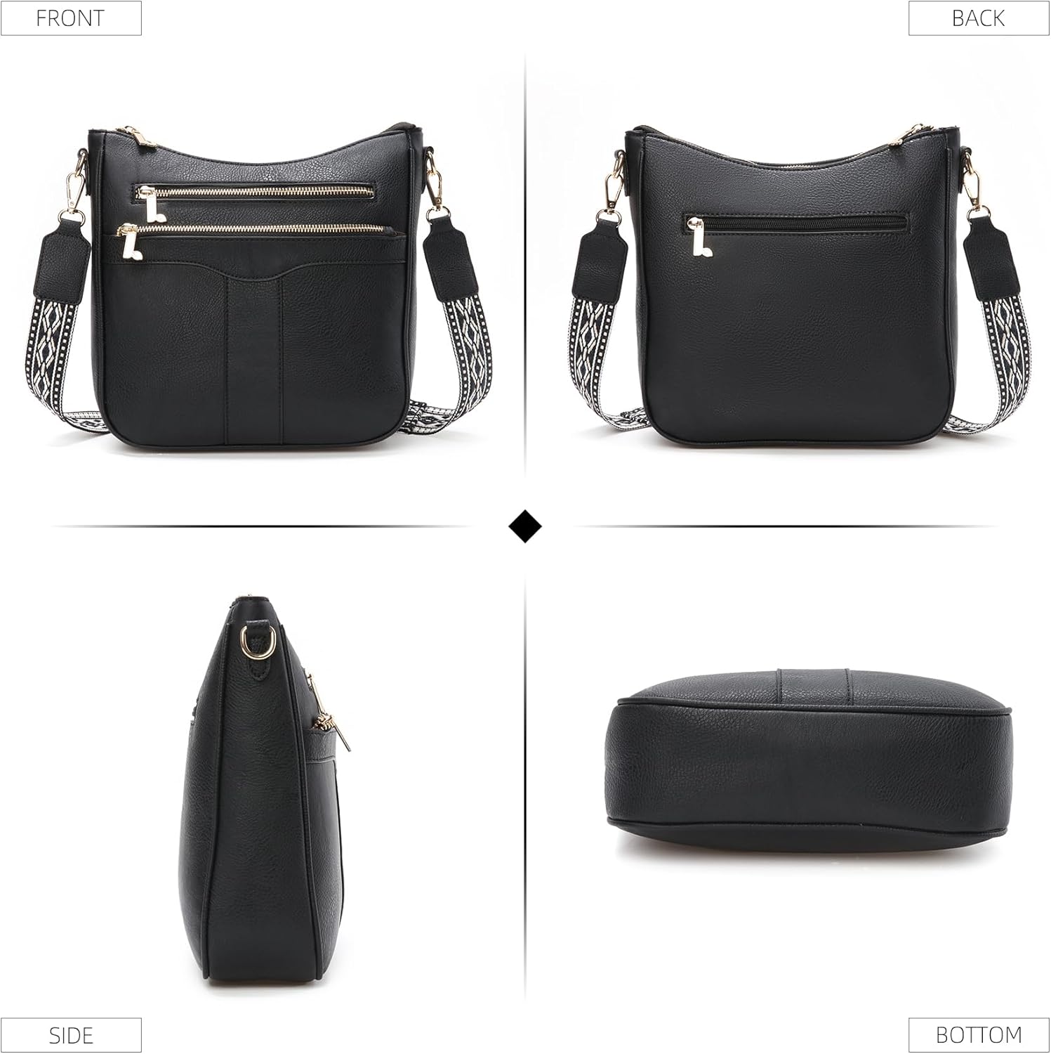 Valleycomfy Crossbody Bags for Women, Lightweight Crossbody Purses Soft Leather Shoulder Handbags - Image 7