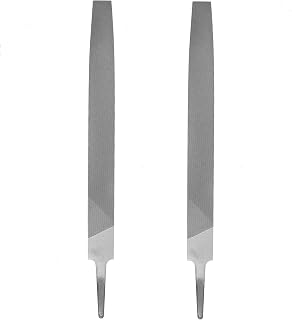 Axe File Sharpener Set 2PCS 8inch, SKZIRI Flat Metal Axe File Rectangular Cut Mill Smooth Cut File Carded Hardened Steel File for Metal Axe Sharpening,Sharpening Dull, Blunt Edges Gray