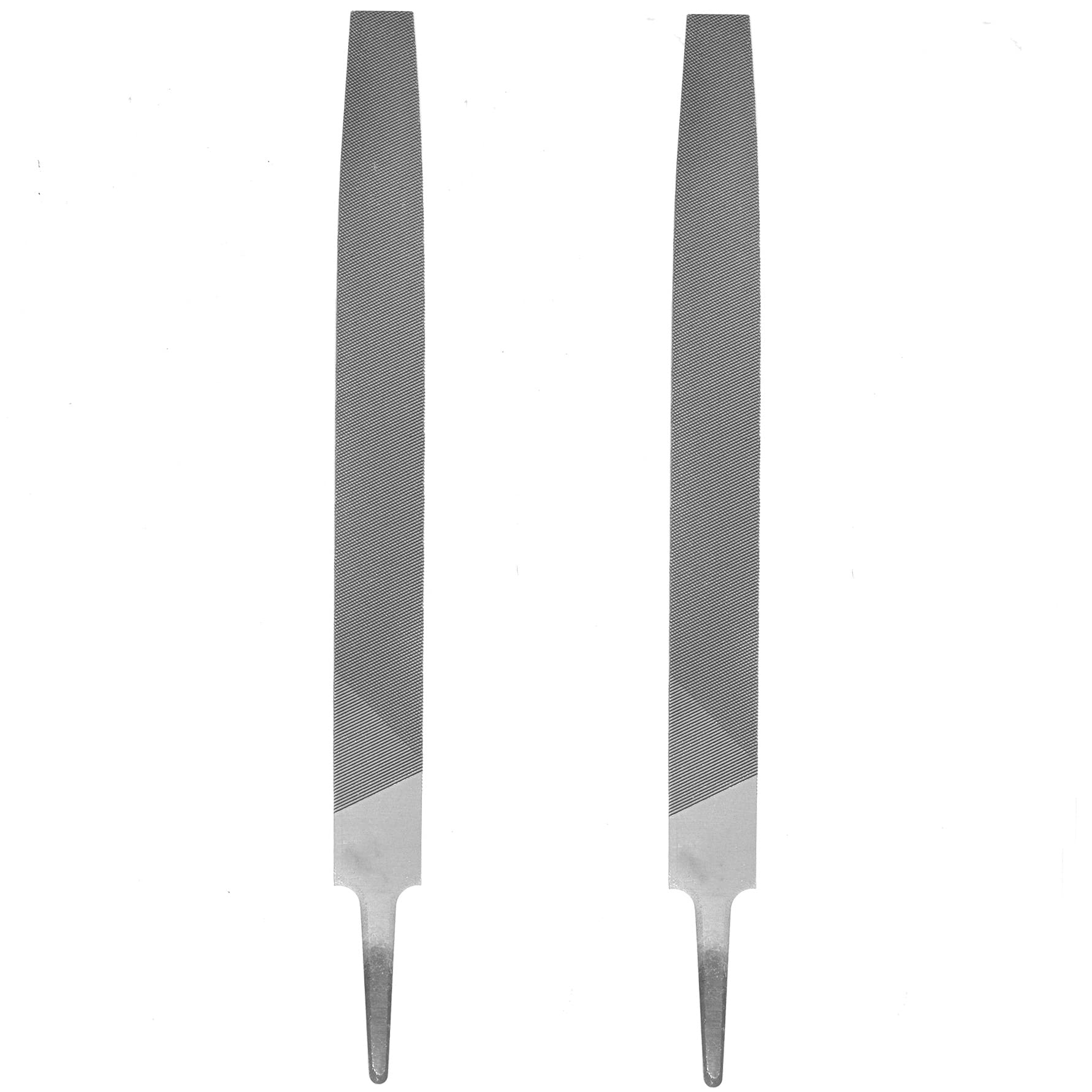 Axe File Sharpener Set 2PCS 8inch, SKZIRI Flat Metal Axe File Rectangular Cut Mill Smooth Cut File Carded Hardened Steel File for Metal Axe Sharpening,Sharpening Dull, Blunt Edges Gray