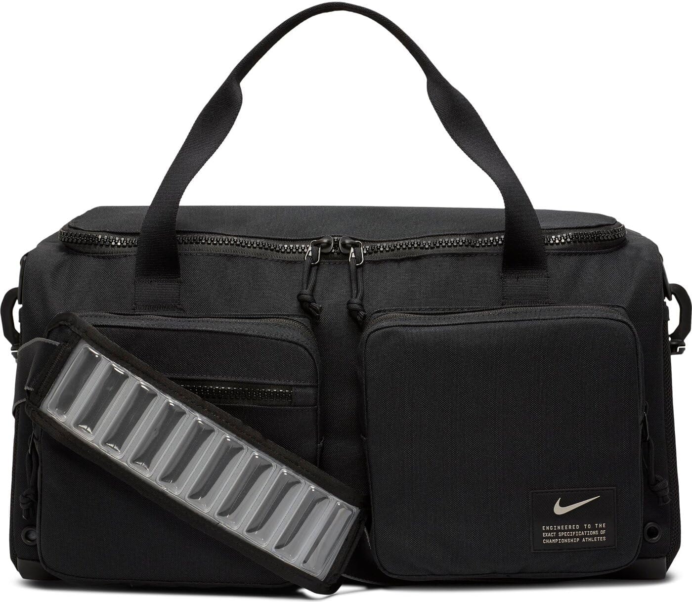 NIKE CK2795-010 Utility Power Gym Bag Men's BLACK/BLACK/ENIGMA STONE Size 1SIZE, Black/Black/Enigma Stone, One Size, Sport