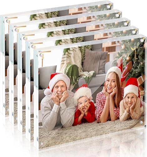 Syntrific Marco de fotos acrílico de 8 x 10 pulgadas, marco acrílico de 8 x 10 pulgadas, marco de fotos de doble cara, marco de fotos de 8 x 10, 10