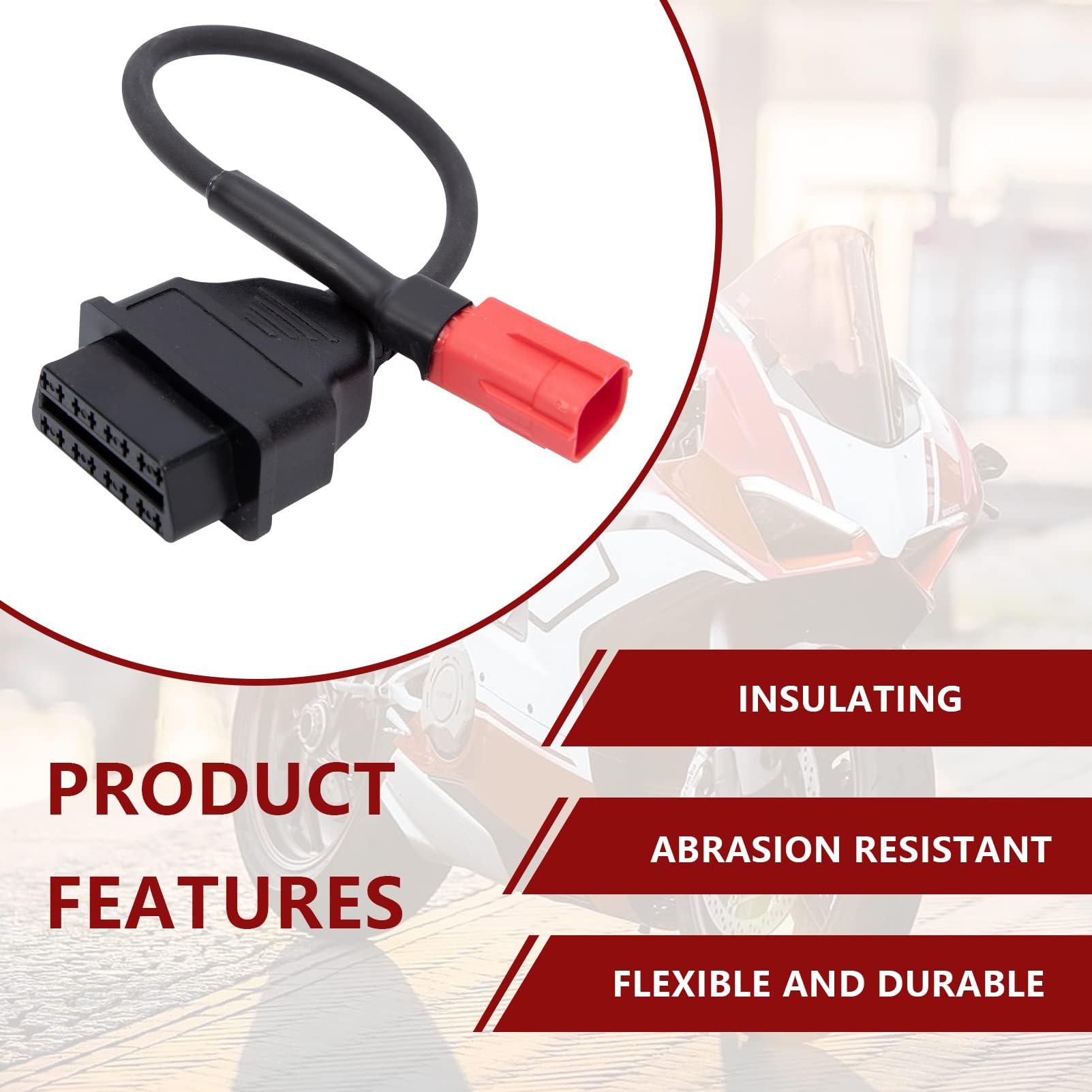 P17CS Bolwins OBD naar OBD2-adapter, 6-pins naar 16-pins, diagnose