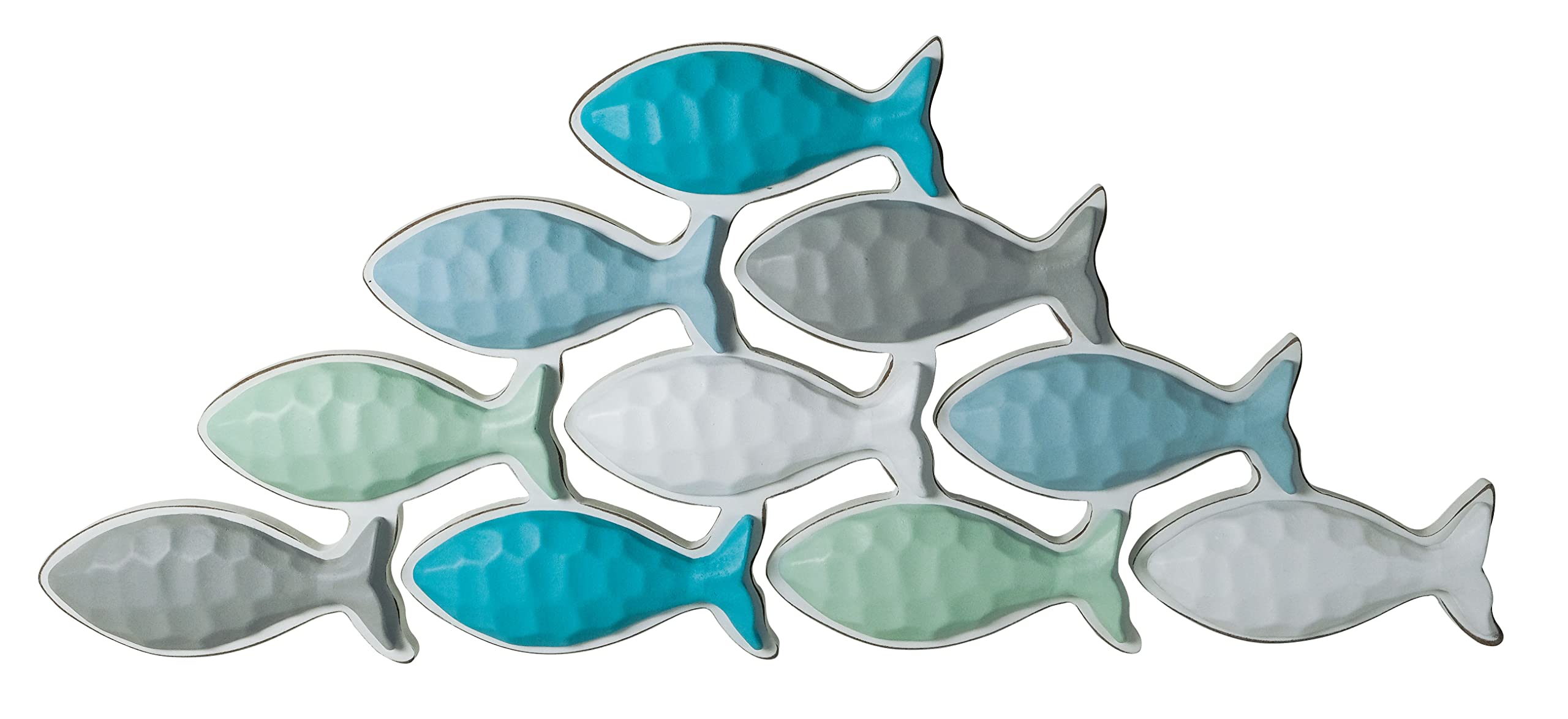 SAILINGSTORY Wooden Fish Wall Decor Coastal Beach Decoration for Home Lake House Decor Large