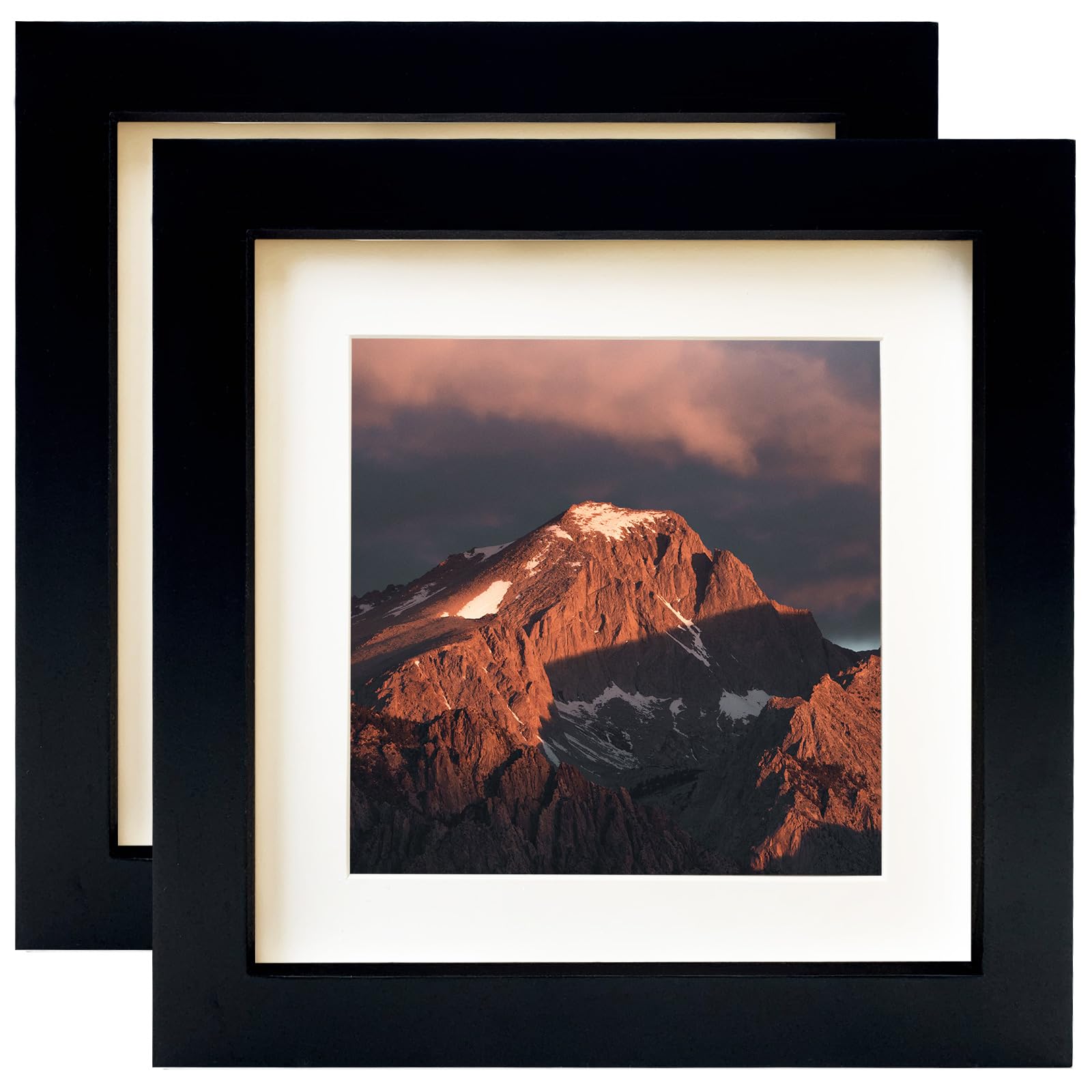 Amazon.com - LEKAIYA 7x7 Black Picture Frames Set of 2, Square
