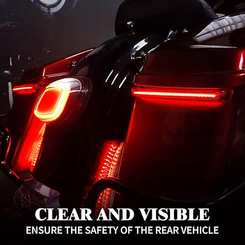Miniatura 2 de HDBUBALUS Saddlebag - Luz trasera LED para freno de marcha secuencial para Harley Touring Street Gilde Road Gilde Road King Electra Glide Ultra