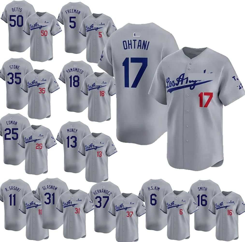Amazon.co.jp: [EESDCOS] ドジャース グレー野球ユニフォーム