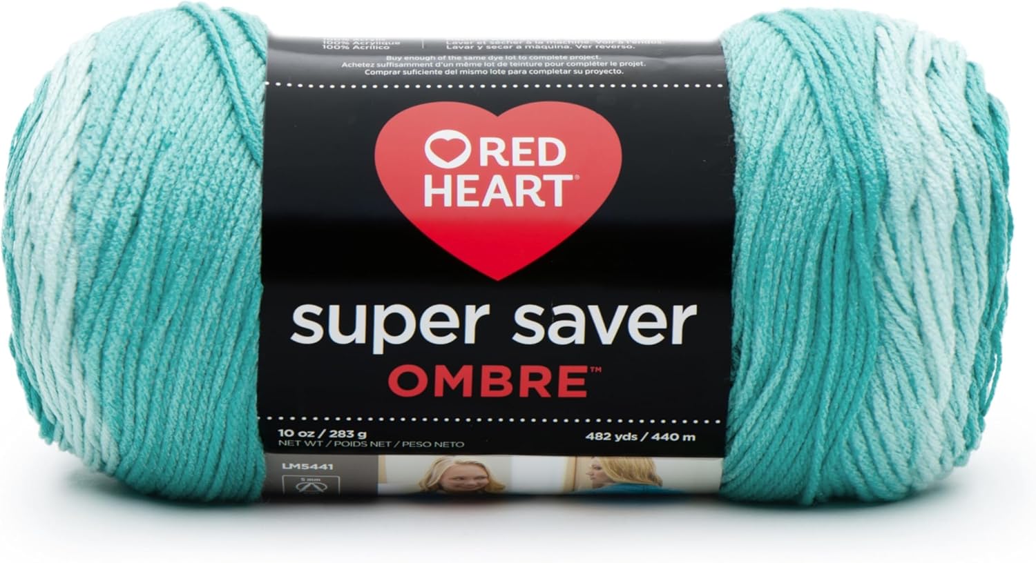 RED HEART E305.3970 Super Saver Ombre Yarn, Suede