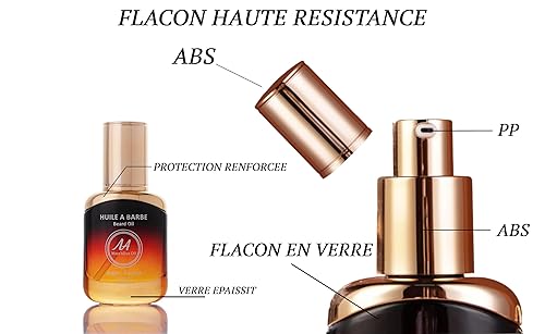 Miniatura 5 de MASSALIYA ACEITE DE BARBA.Hecho en Francia. Crecimiento de barba, bigote y cabello.Cuidado de la piel, hidratación, protección.Argán, Jojoba, aceite