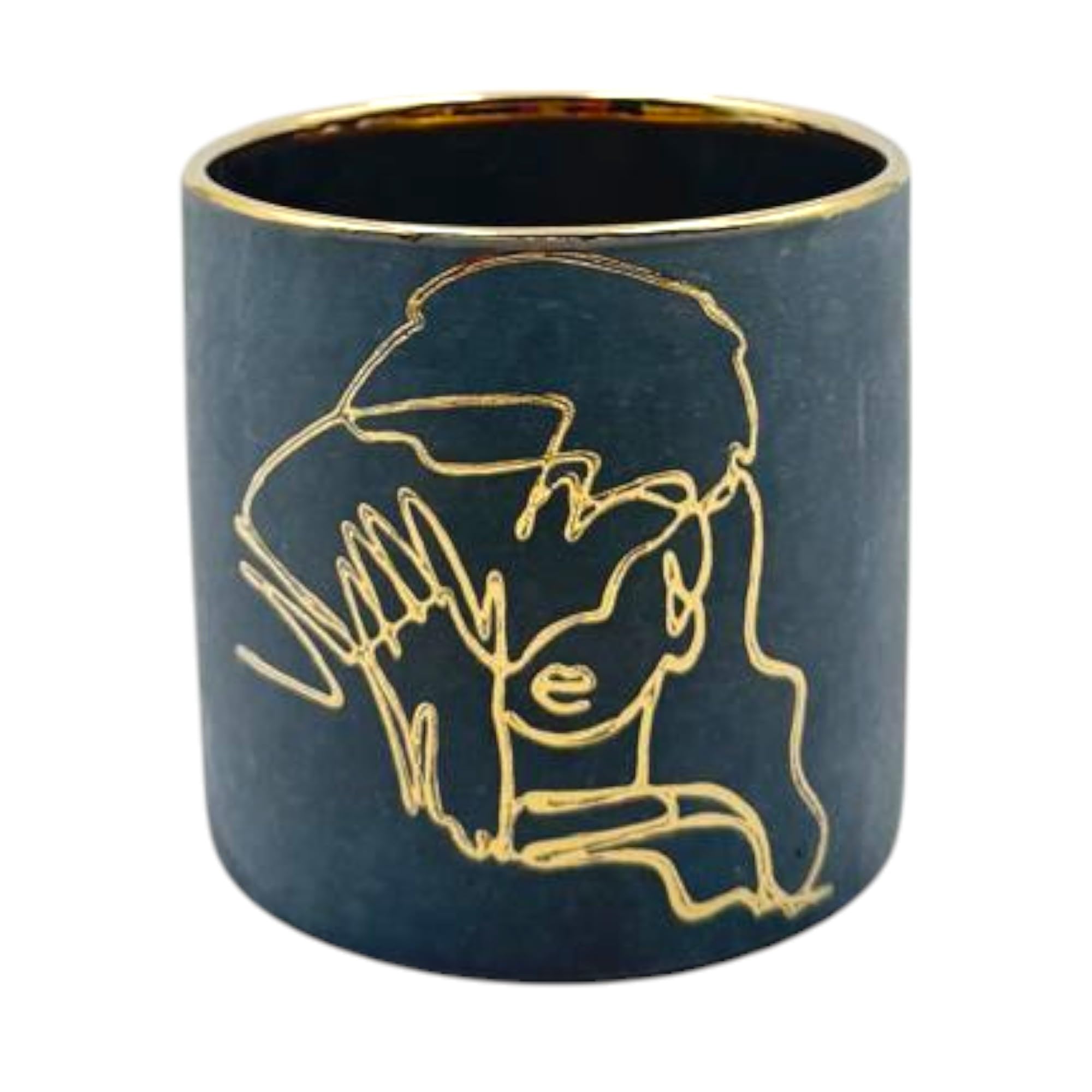 Sand & Gold Ceramic Pot - Home & Office Decor -19 Sand & Gold Ceramic Pot - Home & Office Decor -19