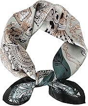 MAIRY Womens Scarf Silk Feeling Bandana Paisly Women's Satin Scarves Lightweight Neckerchief Square Neck Wrap Head Hair Scarfs 70x70cm