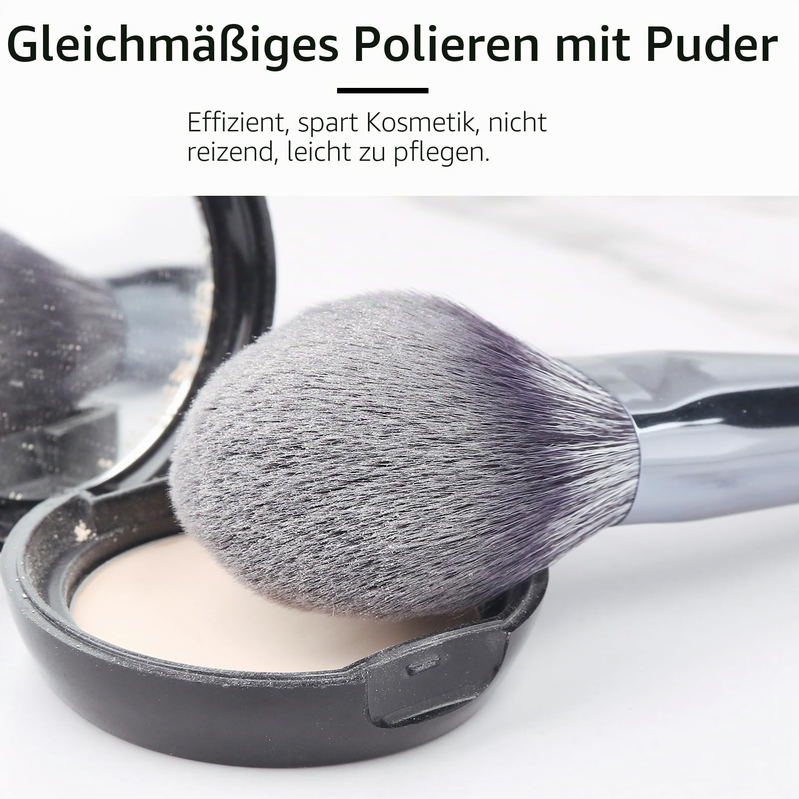 ENZO KEN Natürliches Lila Dachshaar Make-up Pinsel Set - Professionelles Walnuss Kosmetikpinsel Set Mit Handtasche, Blaue Naturborsten (Shuimo)