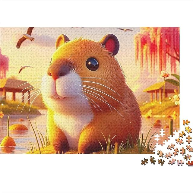 Foto 2 de 7 de Capybara Linda Puzzle 1000 Piezas Rompecabezas Divertidos De Animales para Hombres Y Mujeres pequeños…