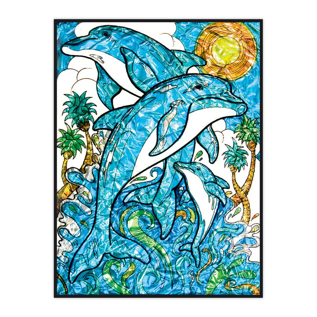 Foil Painting By Numbers - Dolphins
