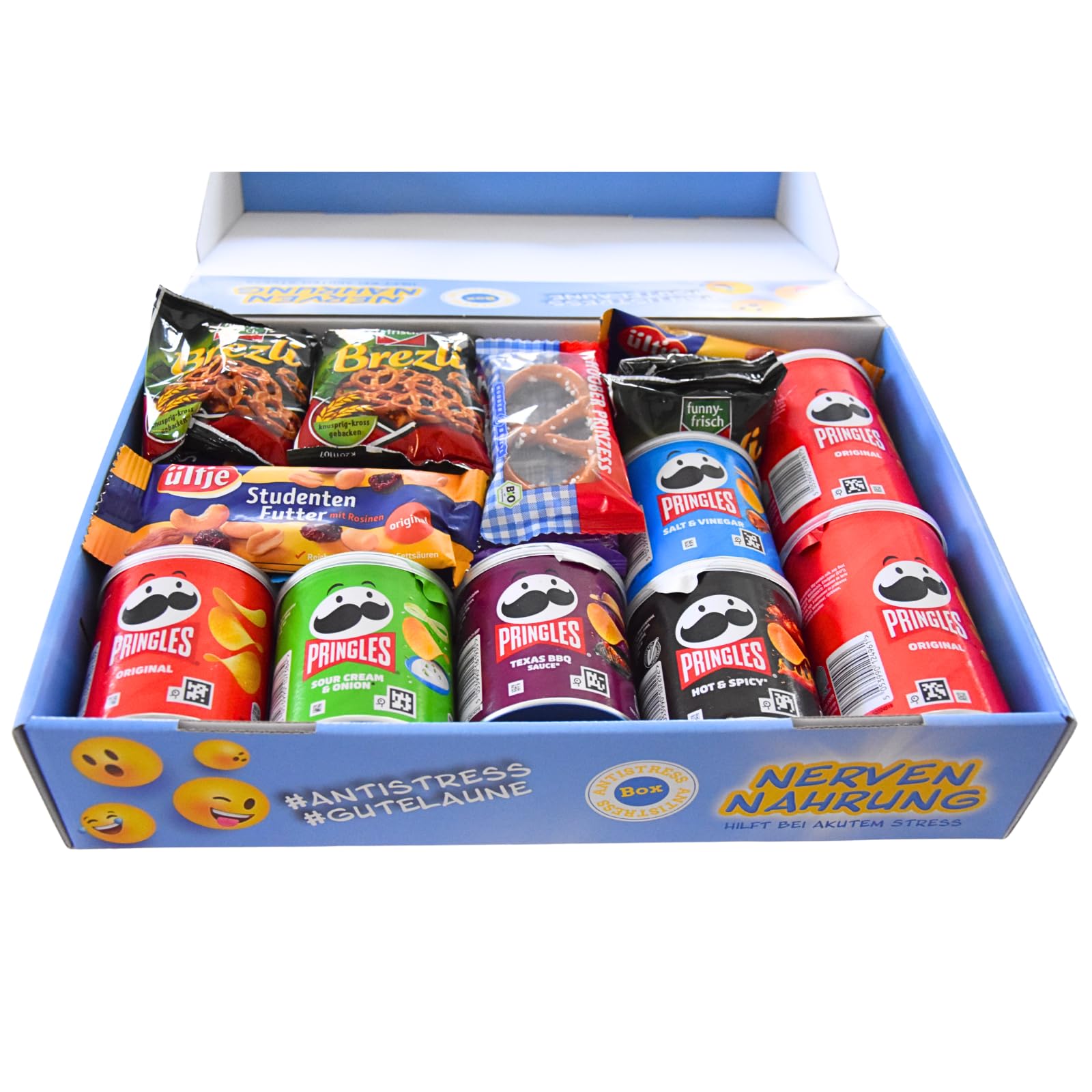 Snack Box XXL | Süß & Salzig Mix mit Nüssen, Chips & Popcorn | Geschenkset, Überraschungspaket, Food Mix | Knabbermix für Party, Büro & Filmabend