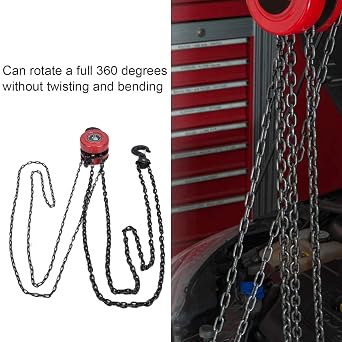 5 Ton/11023 LBS 10FT Chain Hoist with 2 Hooks, Manual Hand Lift Chain Block Hoist Ratchet Lever Industrial for Industrial Settings and Industrial Applications