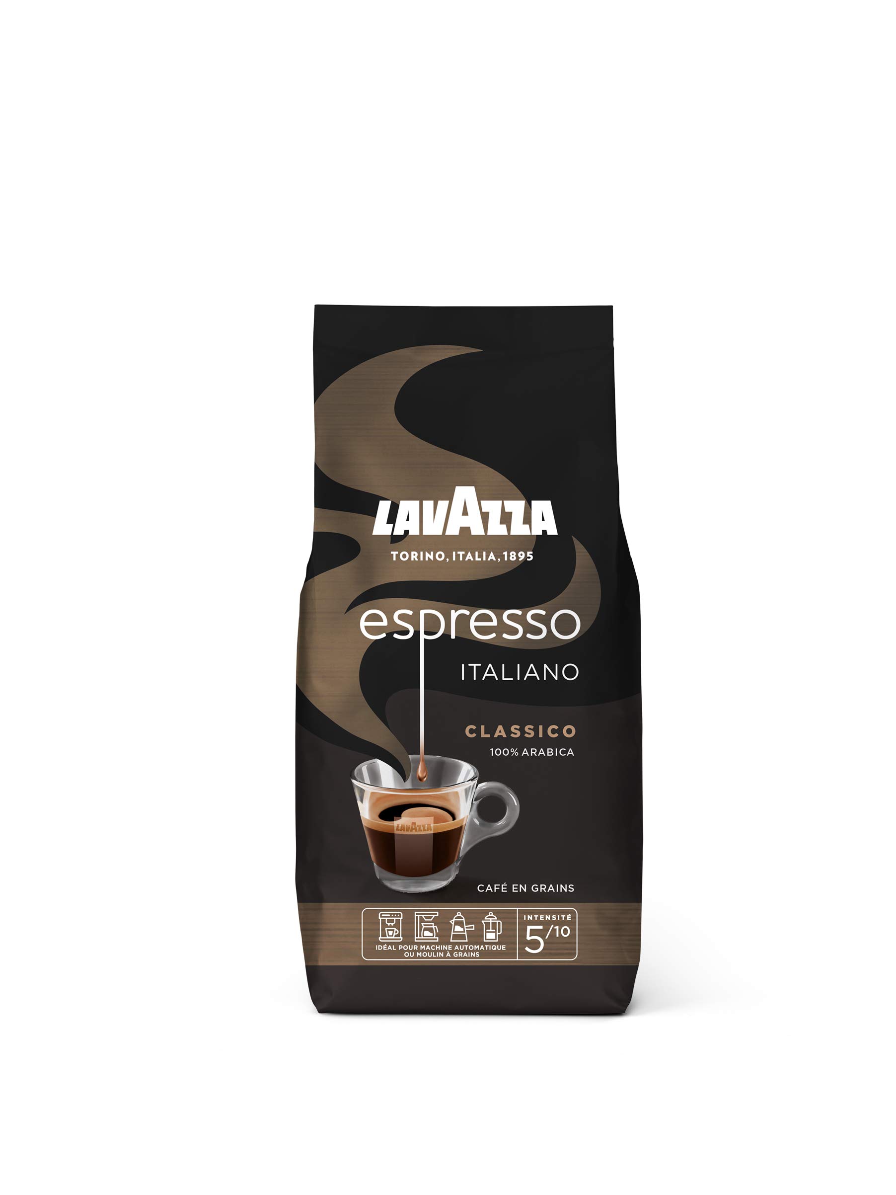 Caffè in grani Lavazza Espresso Italiano 100% Arabica Espresso Bilanciato e Aromatico Confezione da 500 gr