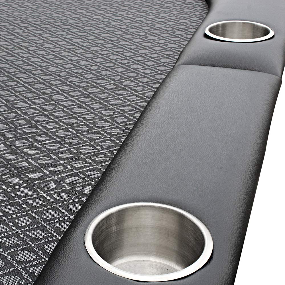 95 inches Poker Table Model 18755 Black with Cup Holders and Chips Tray