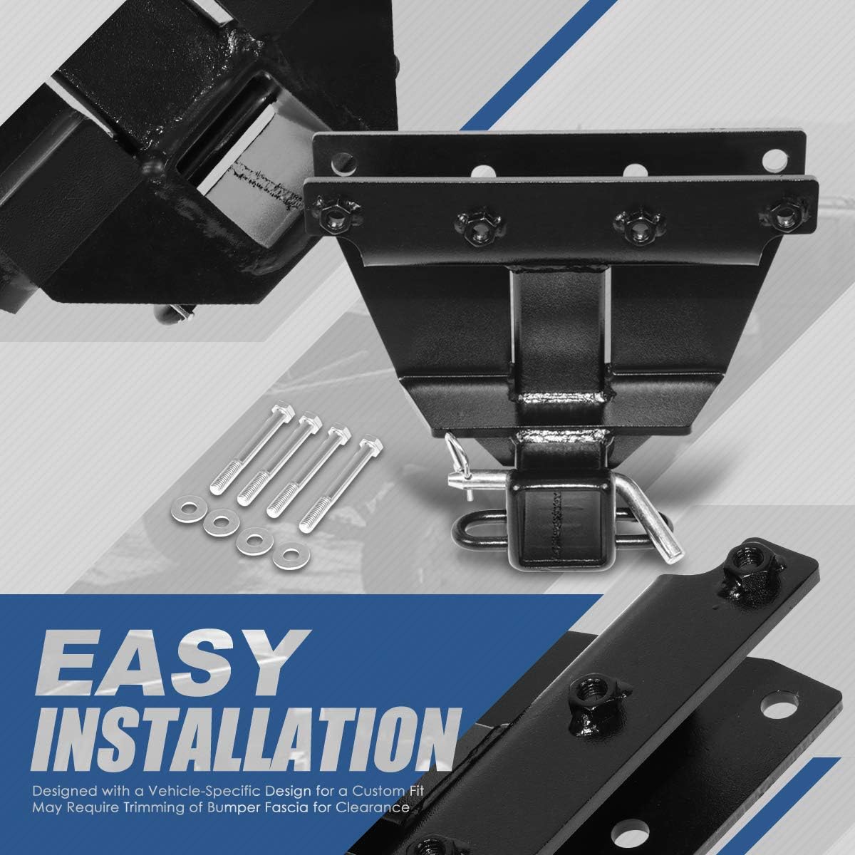 Auto Dynasty 2 Inches Class 3 Trailer Hitch Receiver Compatible with Jeep Grand Cherokee 05-10