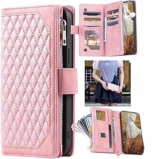 Miagon - Funda cruzada con cremallera para Xiaomi Redmi Note 13 Pro Plus 5G, cartera con correa para el hombro, ranuras para tarjetas, bolsillo de piel sintética, cierre magnético, color oro rosa