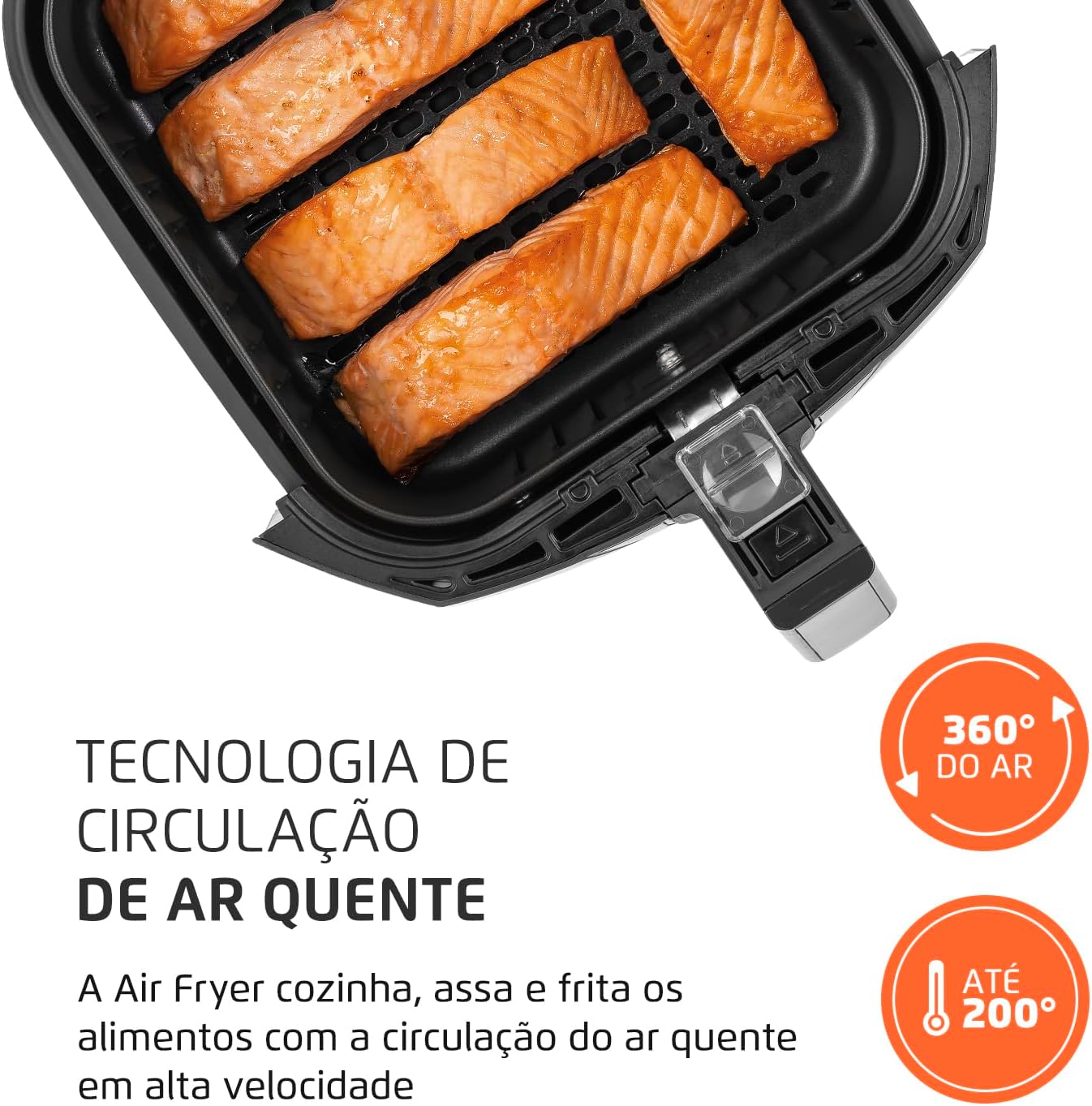 Fritadeira Sem Óleo Air Fryer 4L, Mondial, Preto/Prata, 1500W, 110V - AFN-40-BFS