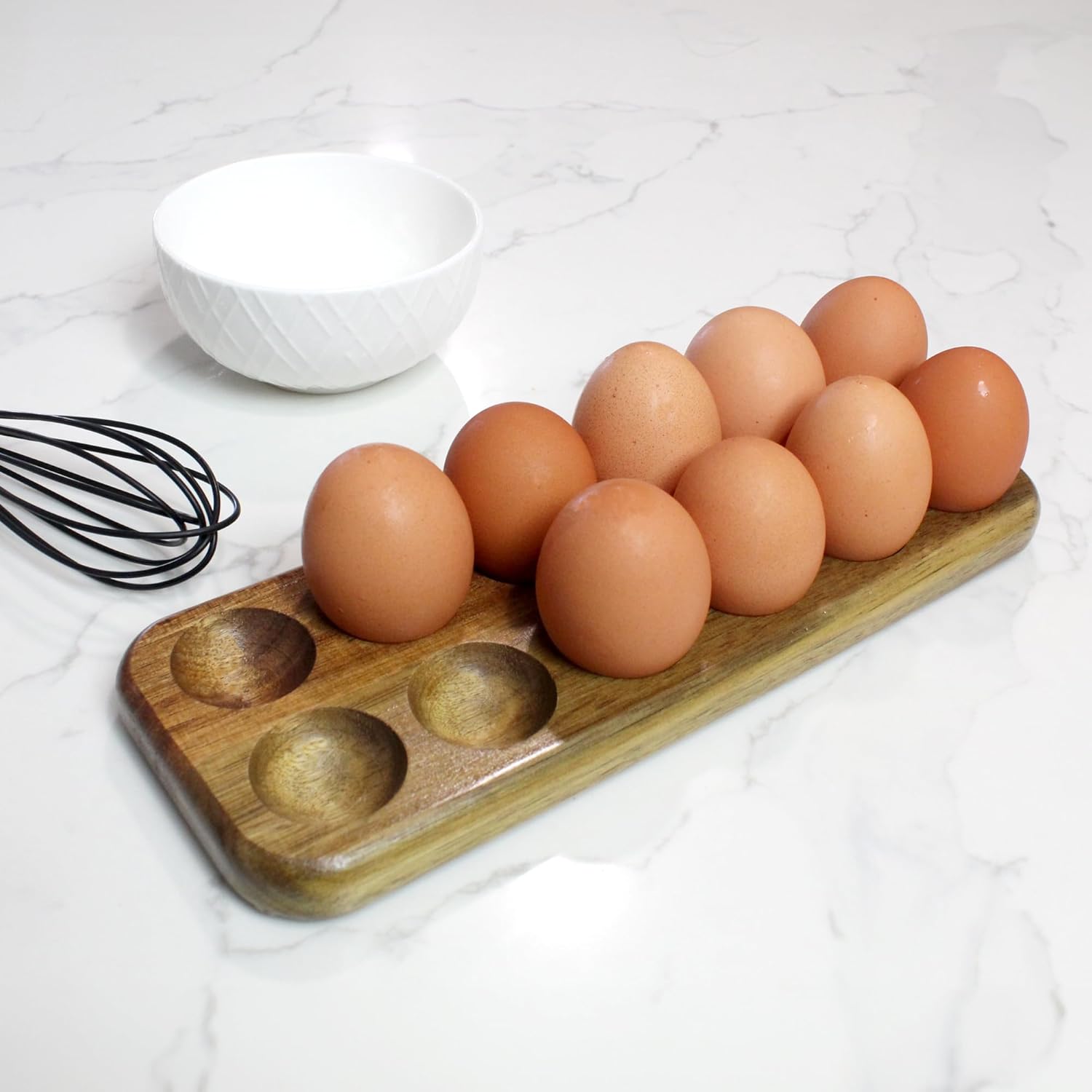 GUI'S CHICKEN COOP Egg Tray - Rustic Wooden Egg Holder For Eggs Usable in Kitchen Refrigerator, or Countertop for Display or Storage - Easy to Clean… (12 Eggs) - Image 4