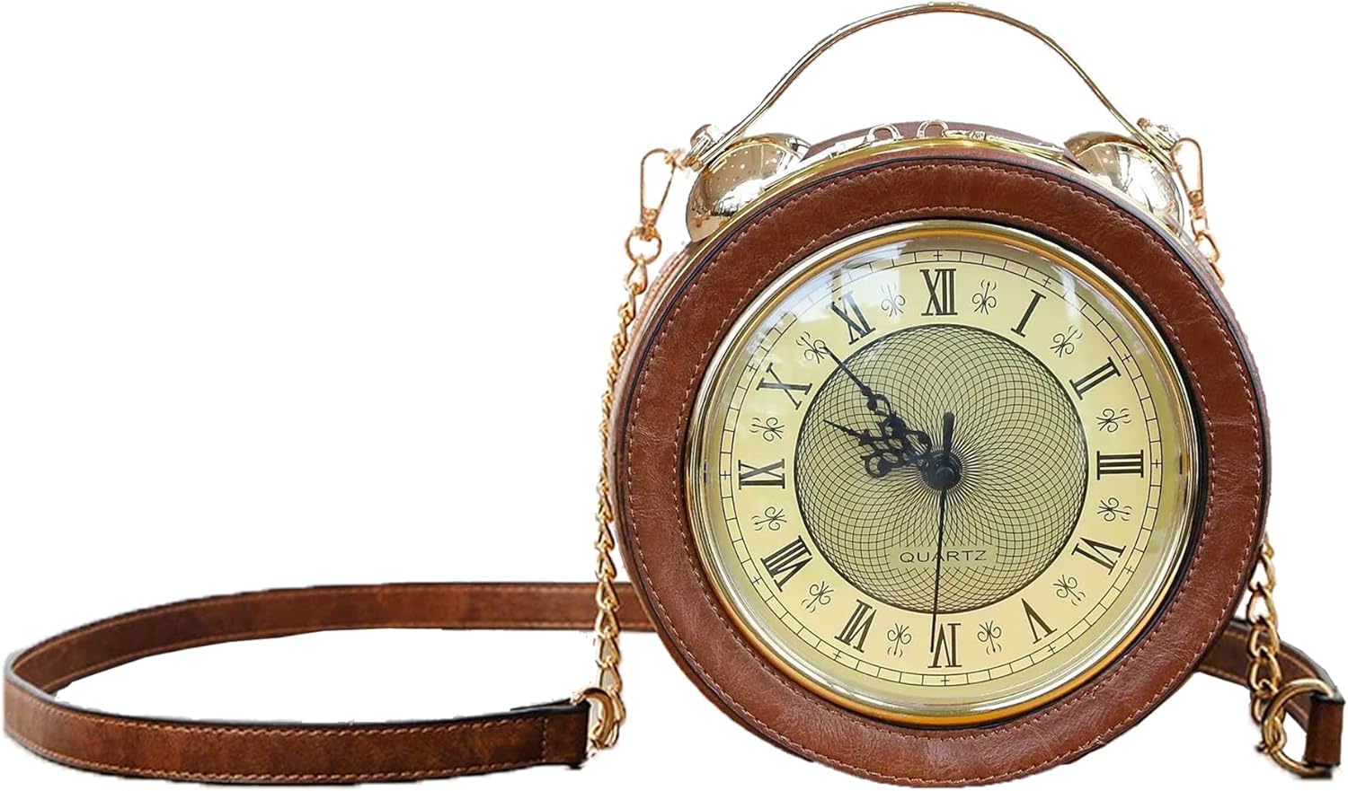 Clock Shaped Purse Women Classic Retro Handbag Crossbody Messenger Shoulder Bag Steampunk Unique Novelty Clock Bag