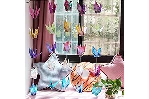 Vibrant Crane Garlands: Origami Elegance for Special Occasions