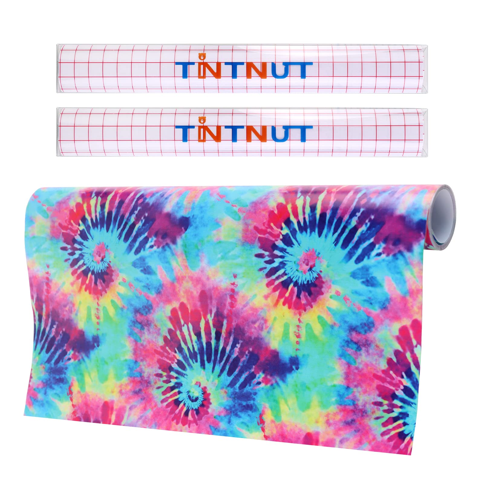 Vinyle permanent tie and dye Tintnut 30,5cm x 1,5m à motif tourbillon sans couture pour Cricut