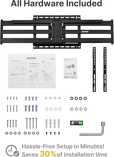 Miniatura 9 de monTEK Soporte de pared para TV de brazo largo para la mayoría de televisores de 43 a 90 pulgadas, soporte de TV de extensión de 42.5 pulgadas