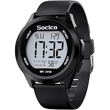 SOCICO Mens Digital Watch Sport Military Watches Waterproof Outdoor Chronograph Wrist Watches for Men with LED Lighting Alarm Date