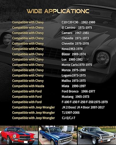 Miniatura 17 de UNI-SHINE J003T - Par de faros delanteros led de 7”, color ámbar y blanco, ojos de ángel, homologado por DOT y E-Mark, haz de luz alta y baja